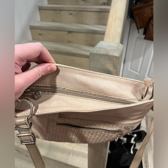 Vintage Taupe Leather Handbag - Picture 11 of 13